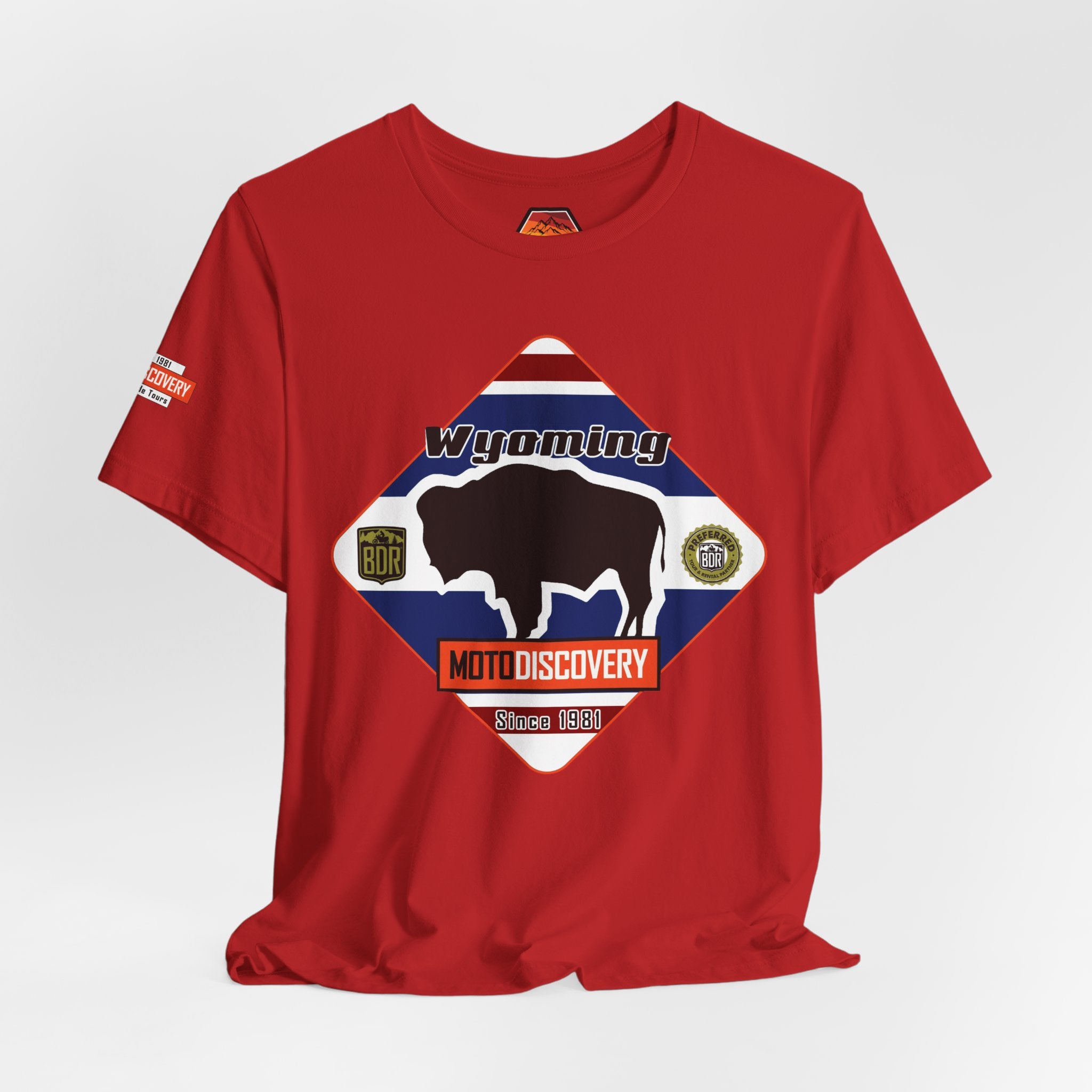 Wyoming BDR  Moto Discovery T‑Shirt — Cool Motorcycle Tee