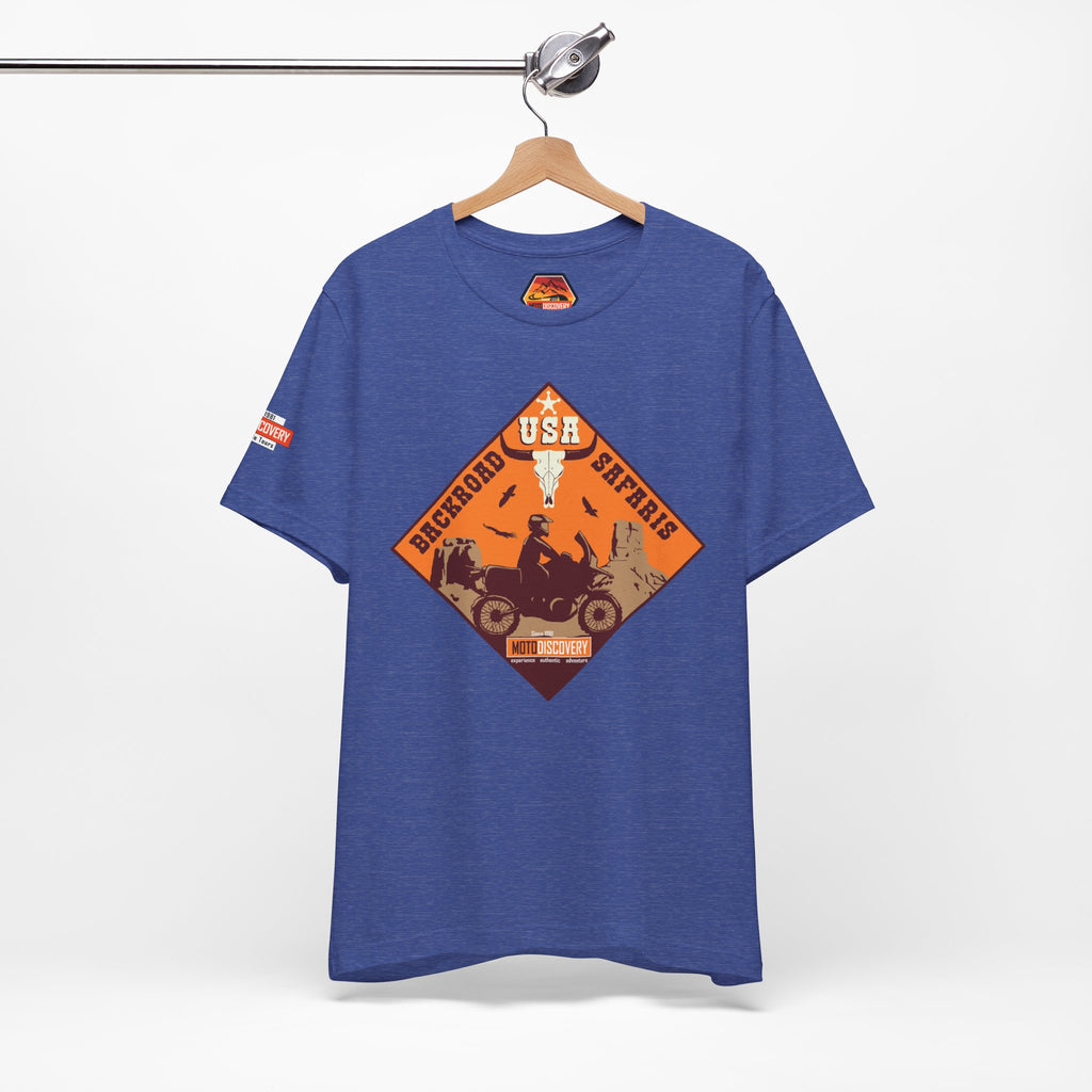 Backroad Safaris Tee — USA Off-Road Adventure Short Sleeve Shirt