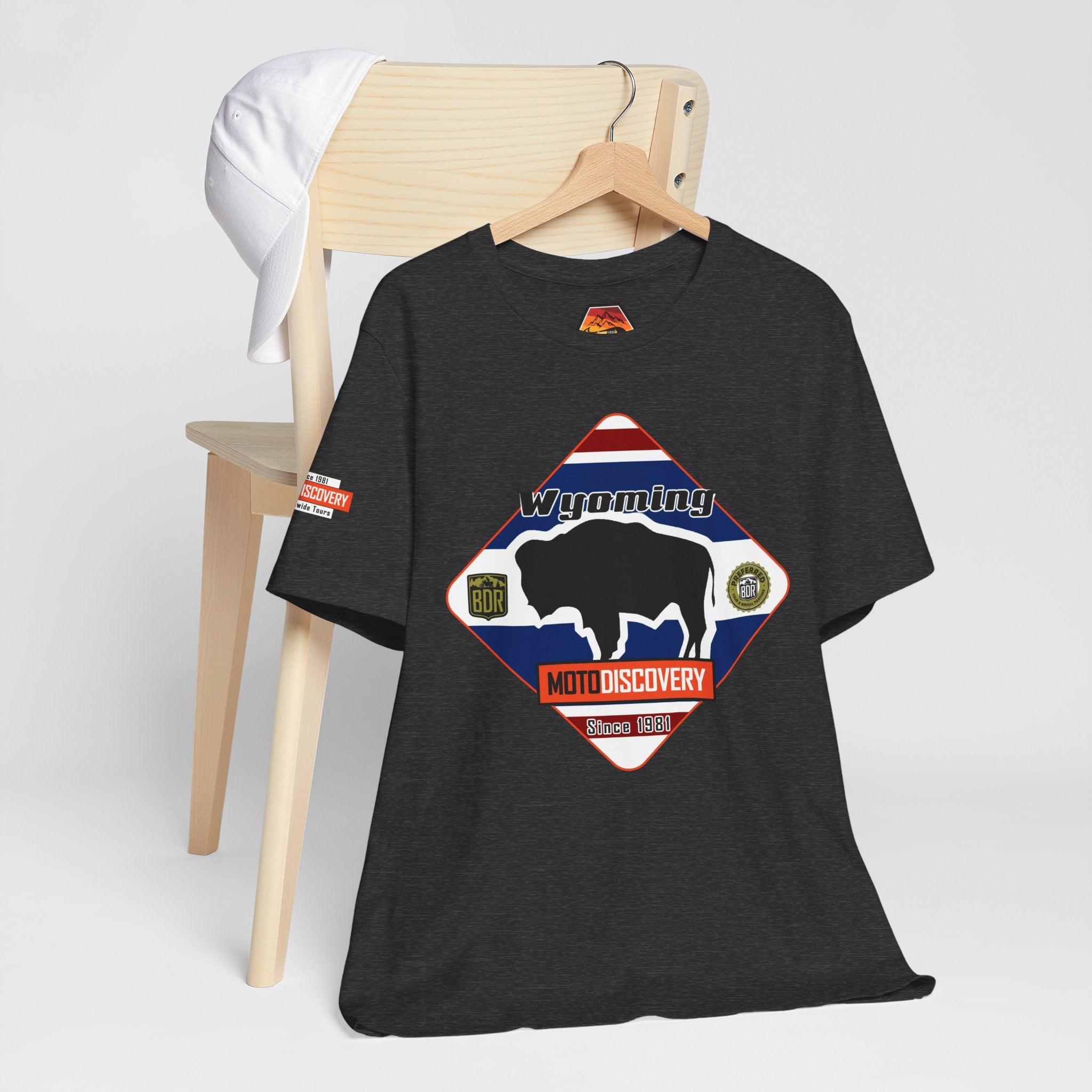 Wyoming BDR  Moto Discovery T‑Shirt — Cool Motorcycle Tee