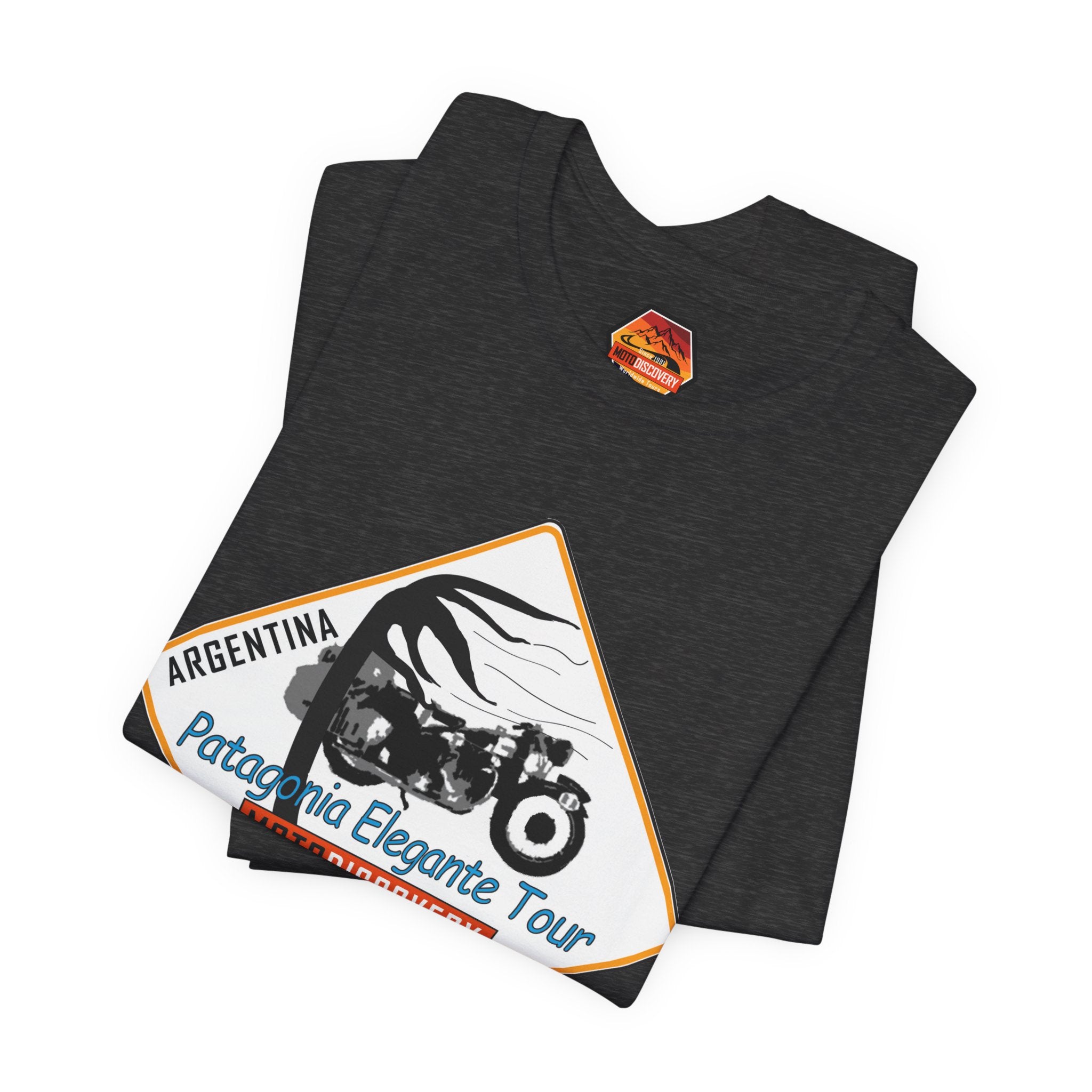 MotoDiscovery Patagonia Tour T-Shirt — 'Patagonia Elegante Tour' Motorcycle Rider Tee