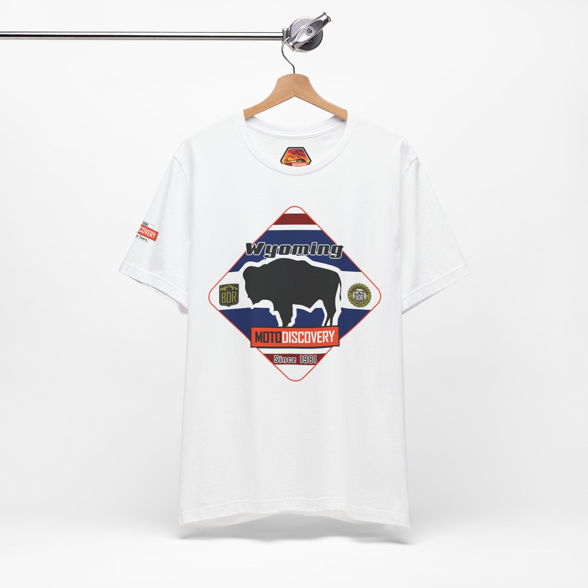 Wyoming BDR  Moto Discovery T‑Shirt — Cool Motorcycle Tee