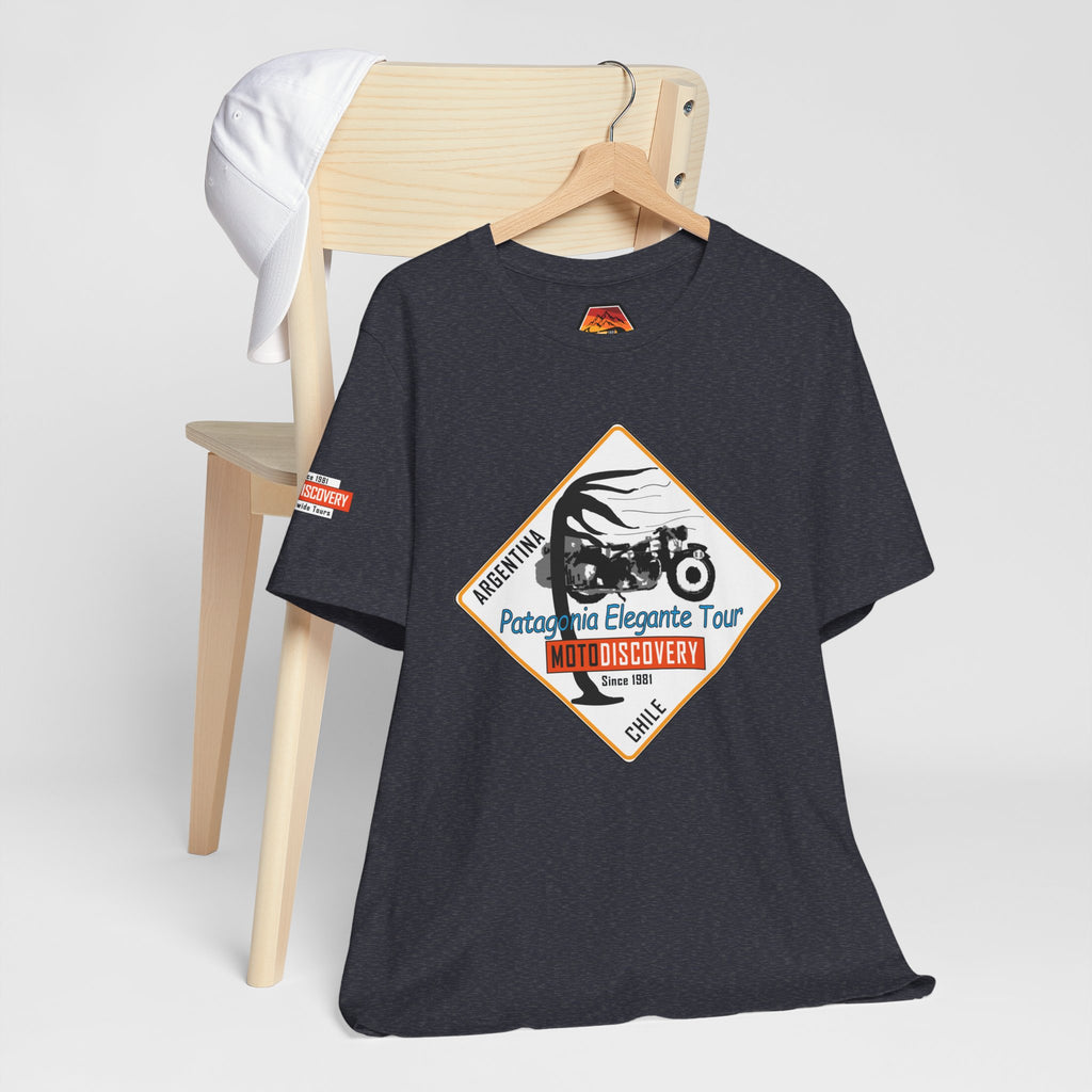 MotoDiscovery Patagonia Tour T-Shirt — 'Patagonia Elegante Tour' Motorcycle Rider Tee