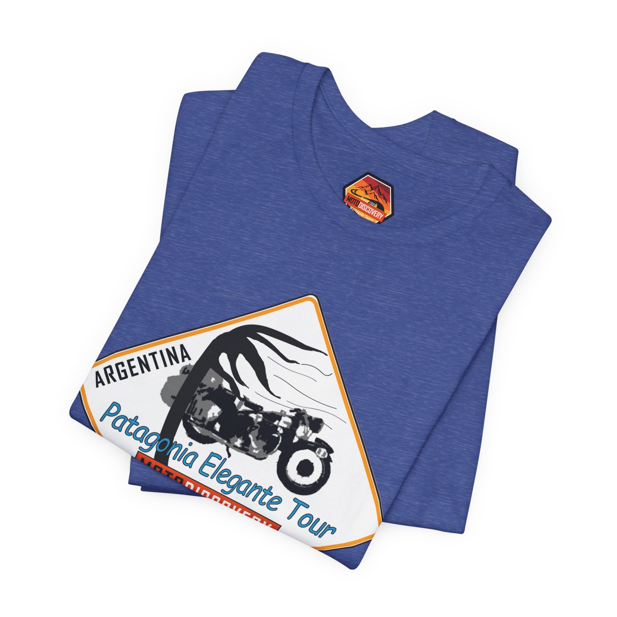 MotoDiscovery Patagonia Tour T-Shirt — 'Patagonia Elegante Tour' Motorcycle Rider Tee