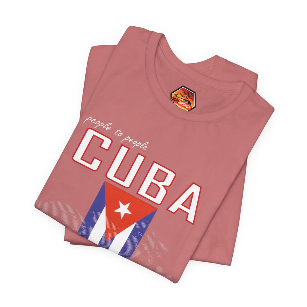 Cuba MotoDiscovery Tee — Vintage Cuban Flag Rider T-Shirt