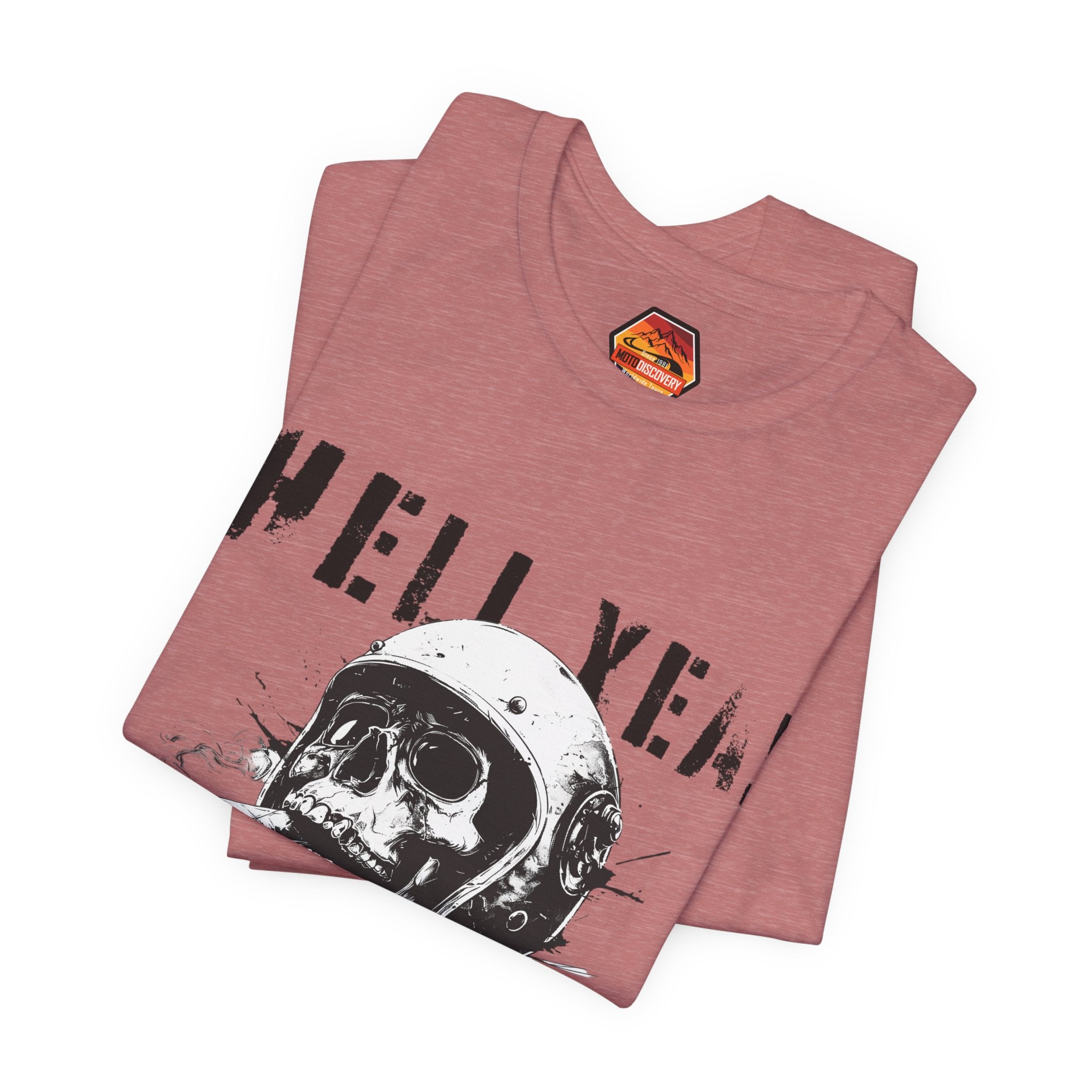 Hell Yeah Skull Helmet Tee — "Hell Yea! I'll Try That" Graphic T‑Shirt