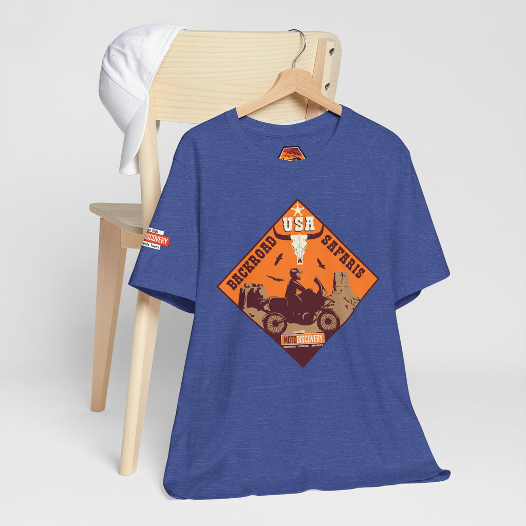 Backroad Safaris Tee — USA Off-Road Adventure Short Sleeve Shirt