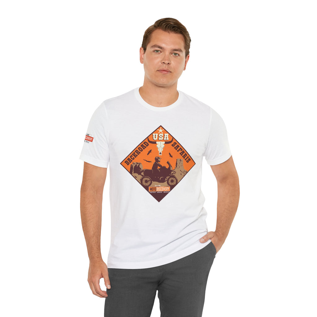 Backroad Safaris Tee — USA Off-Road Adventure Short Sleeve Shirt