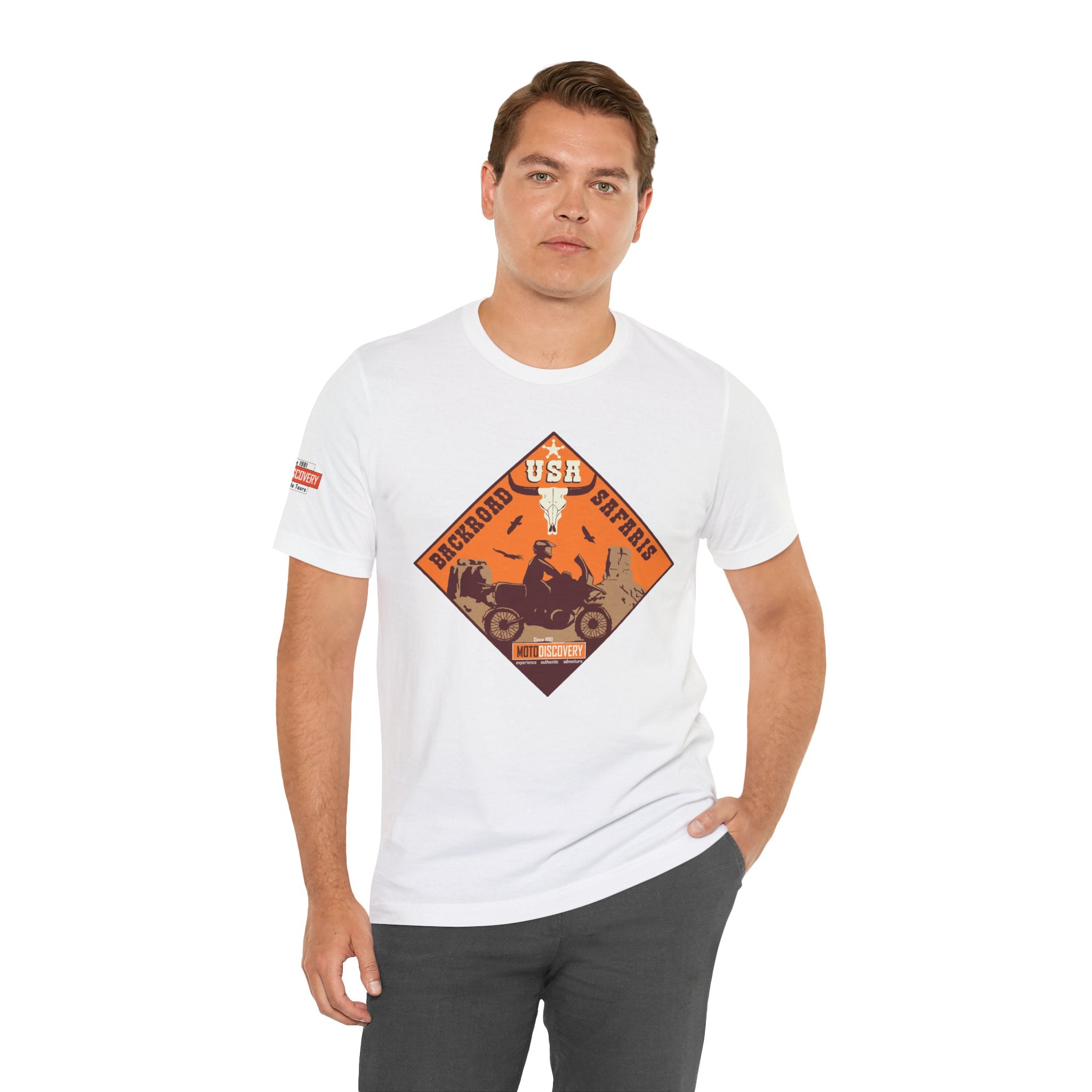 Backroad Safaris Tee — USA Off-Road Adventure Short Sleeve Shirt