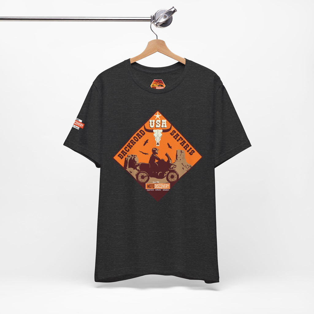 Backroad Safaris Tee — USA Off-Road Adventure Short Sleeve Shirt