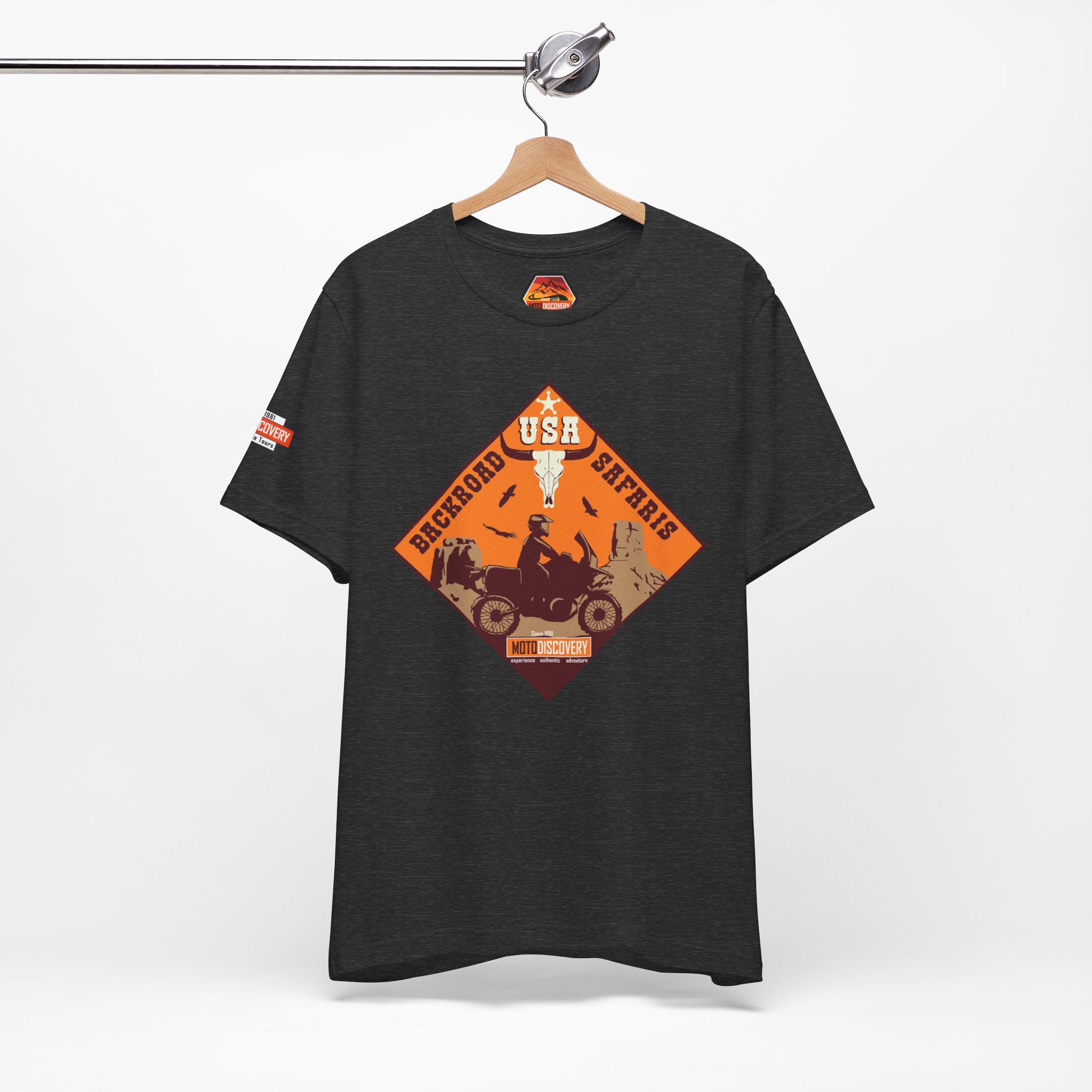 Backroad Safaris Tee — USA Off-Road Adventure Short Sleeve Shirt