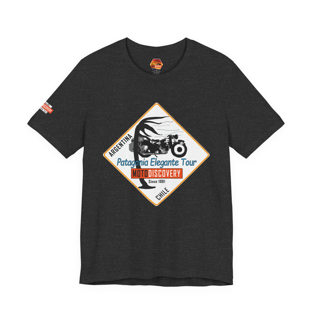 MotoDiscovery Patagonia Tour T-Shirt — 'Patagonia Elegante Tour' Motorcycle Rider Tee