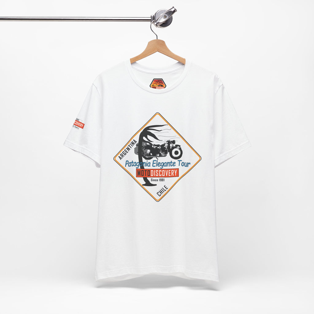 MotoDiscovery Patagonia Tour T-Shirt — 'Patagonia Elegante Tour' Motorcycle Rider Tee