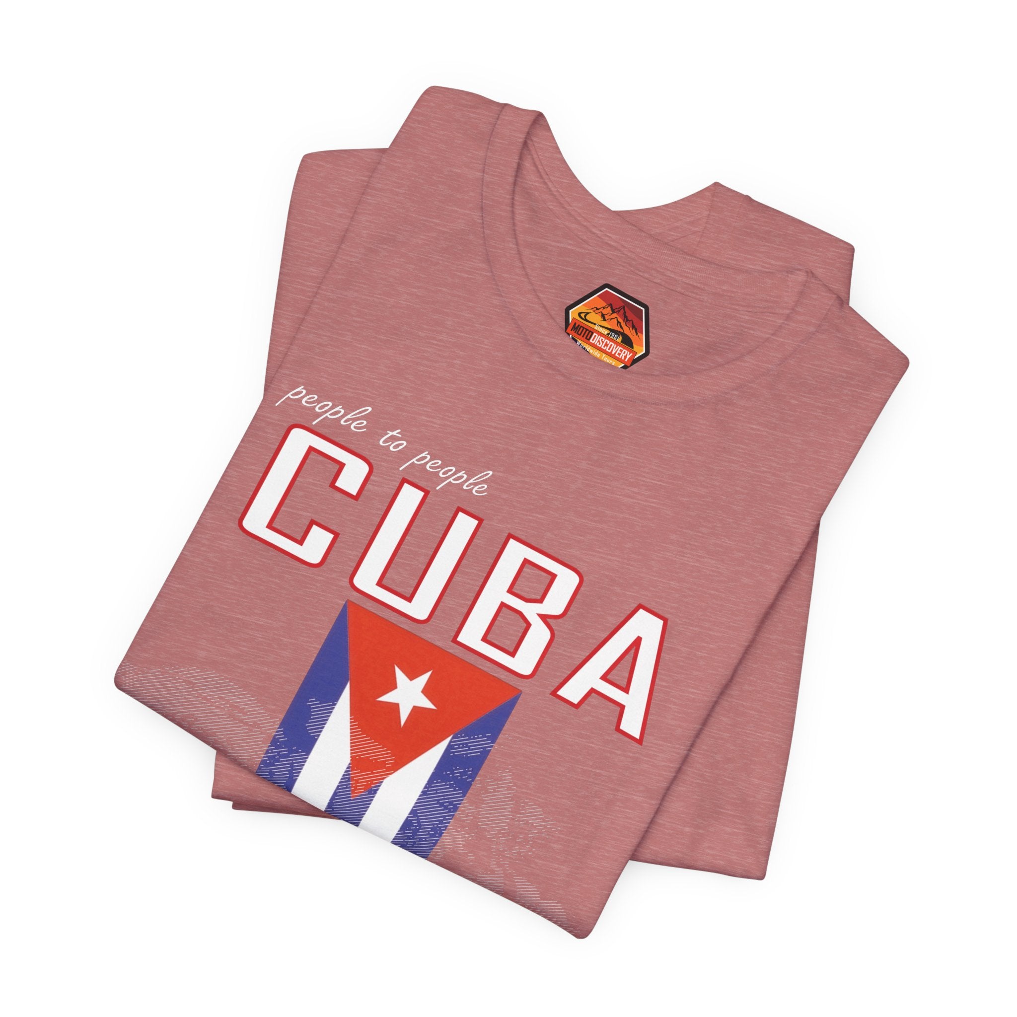 Cuba MotoDiscovery Tee — Vintage Cuban Flag Rider T-Shirt