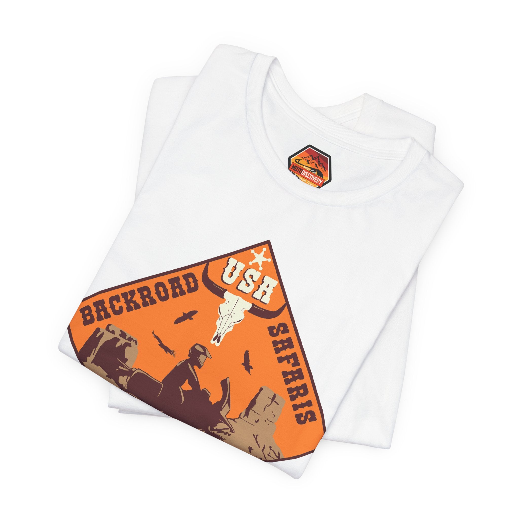 Backroad Safaris Tee — USA Off-Road Adventure Short Sleeve Shirt
