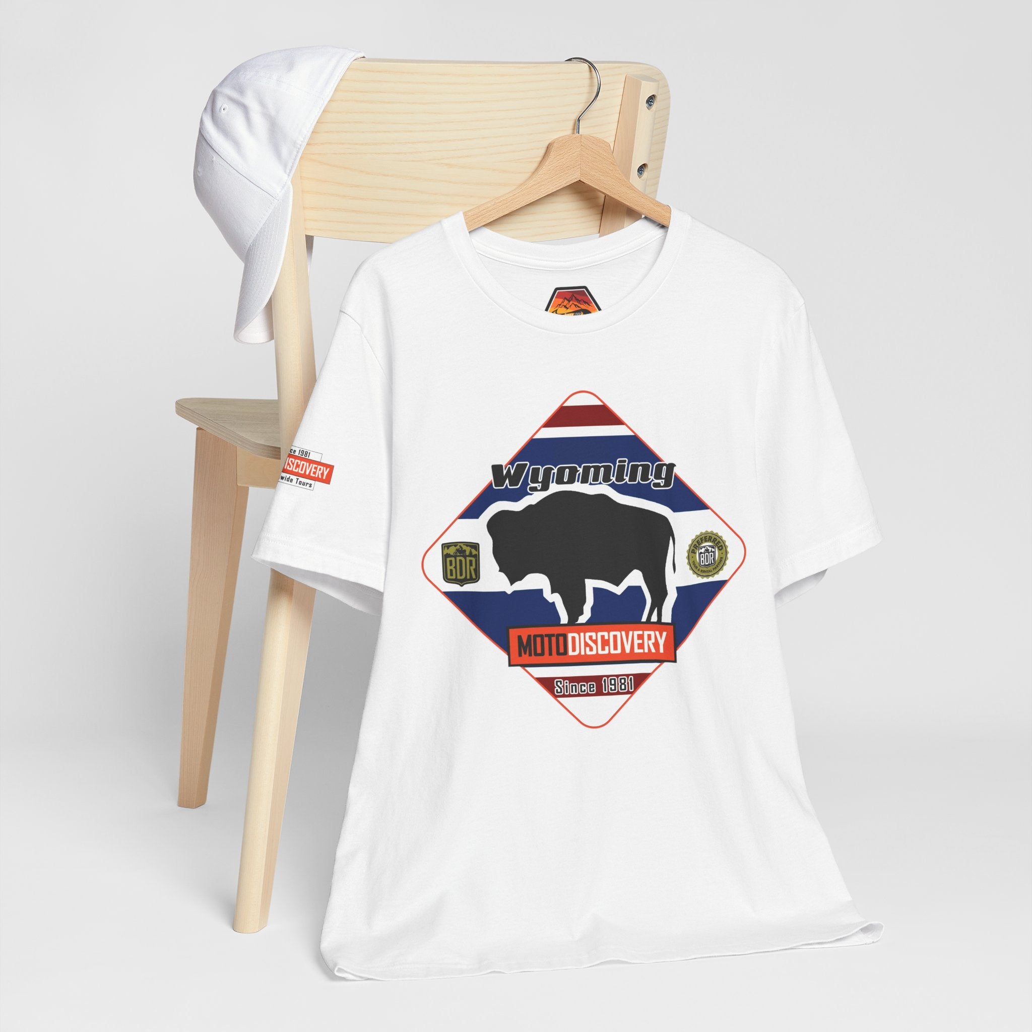 Wyoming BDR  Moto Discovery T‑Shirt — Cool Motorcycle Tee