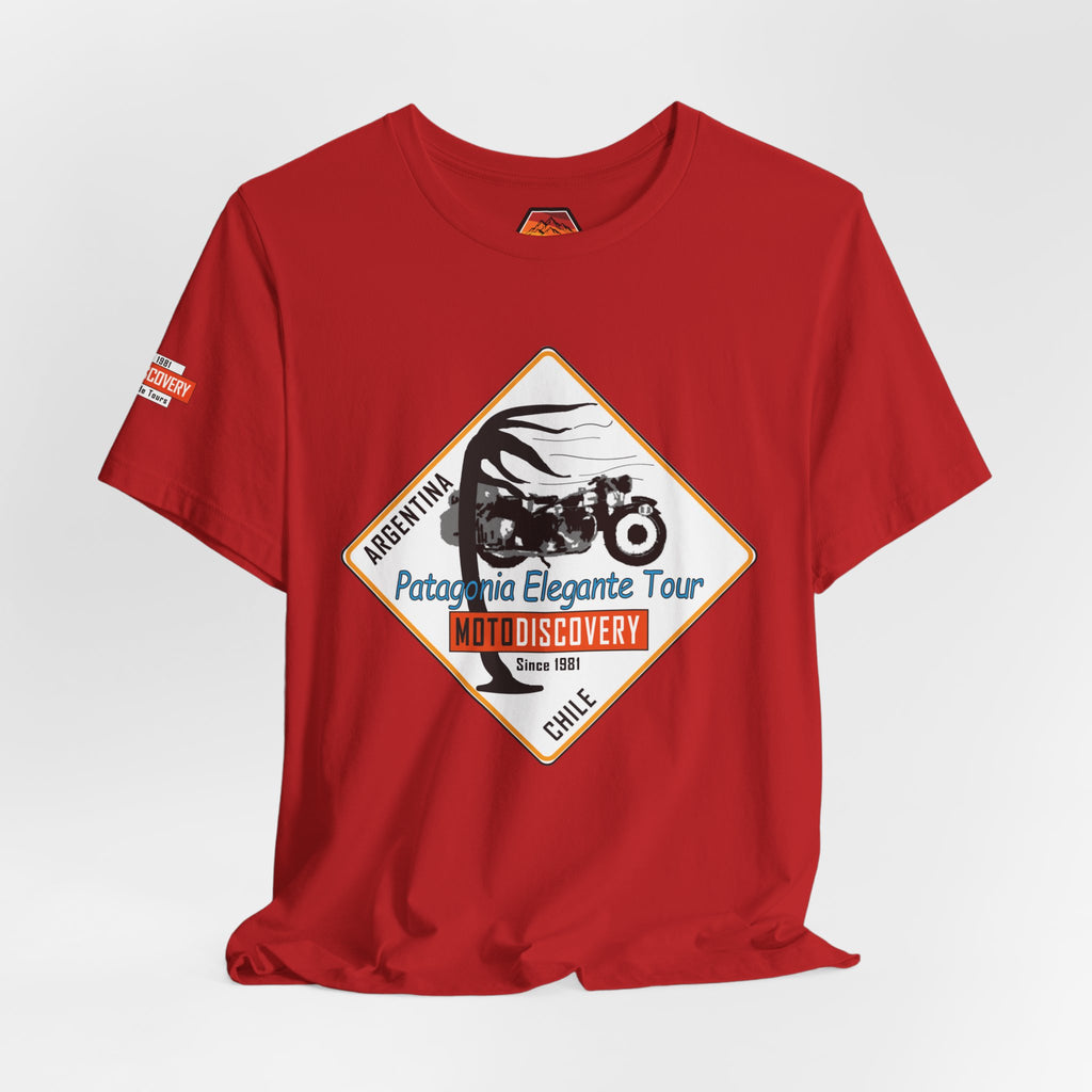 MotoDiscovery Patagonia Tour T-Shirt — 'Patagonia Elegante Tour' Motorcycle Rider Tee