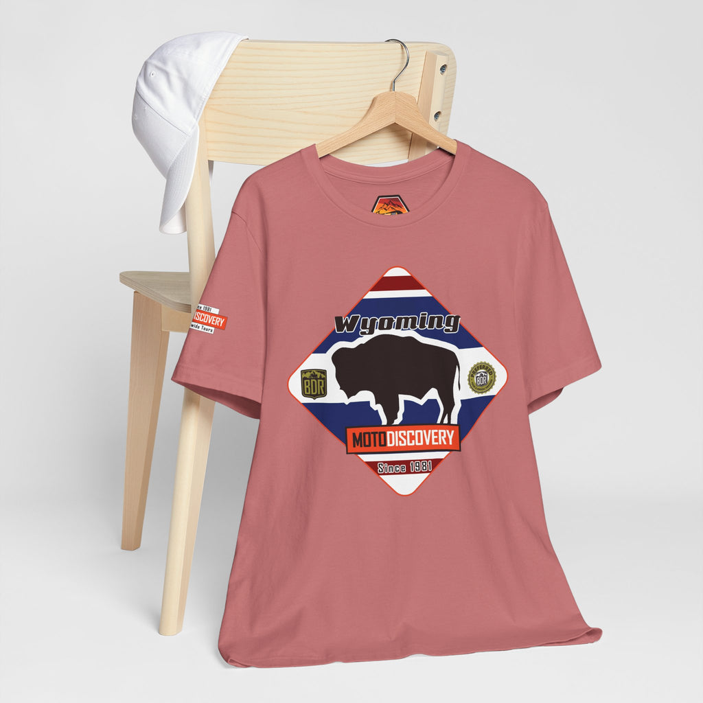Wyoming BDR  Moto Discovery T‑Shirt — Cool Motorcycle Tee