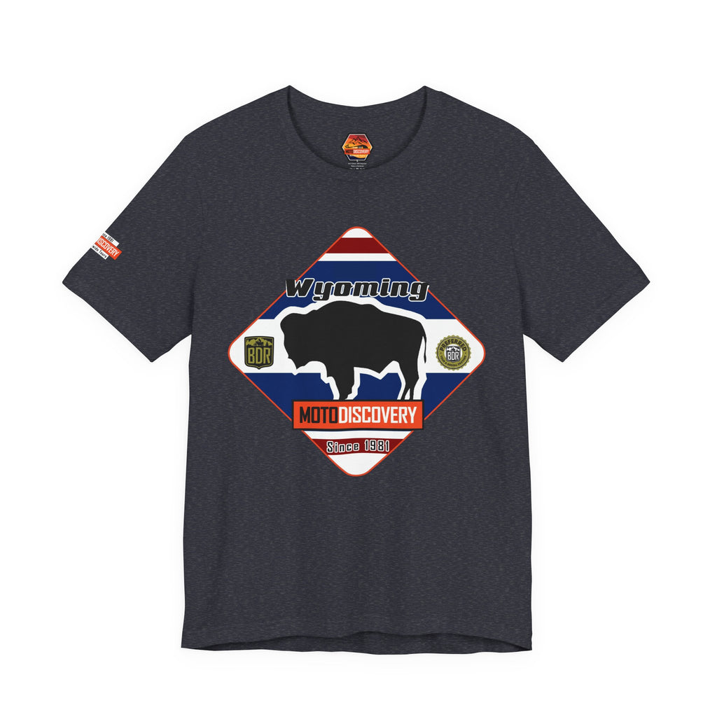 Wyoming BDR  Moto Discovery T‑Shirt — Cool Motorcycle Tee