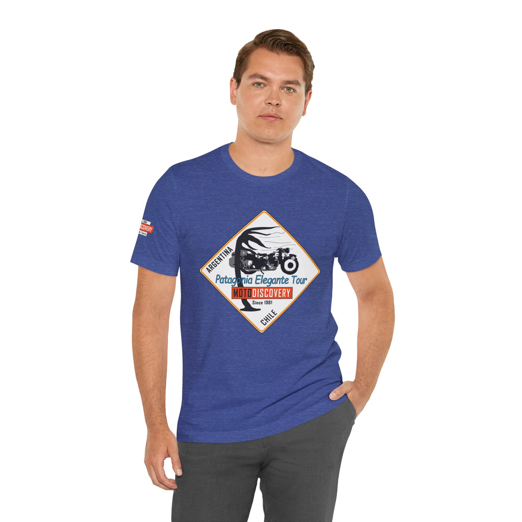 MotoDiscovery Patagonia Tour T-Shirt — 'Patagonia Elegante Tour' Motorcycle Rider Tee