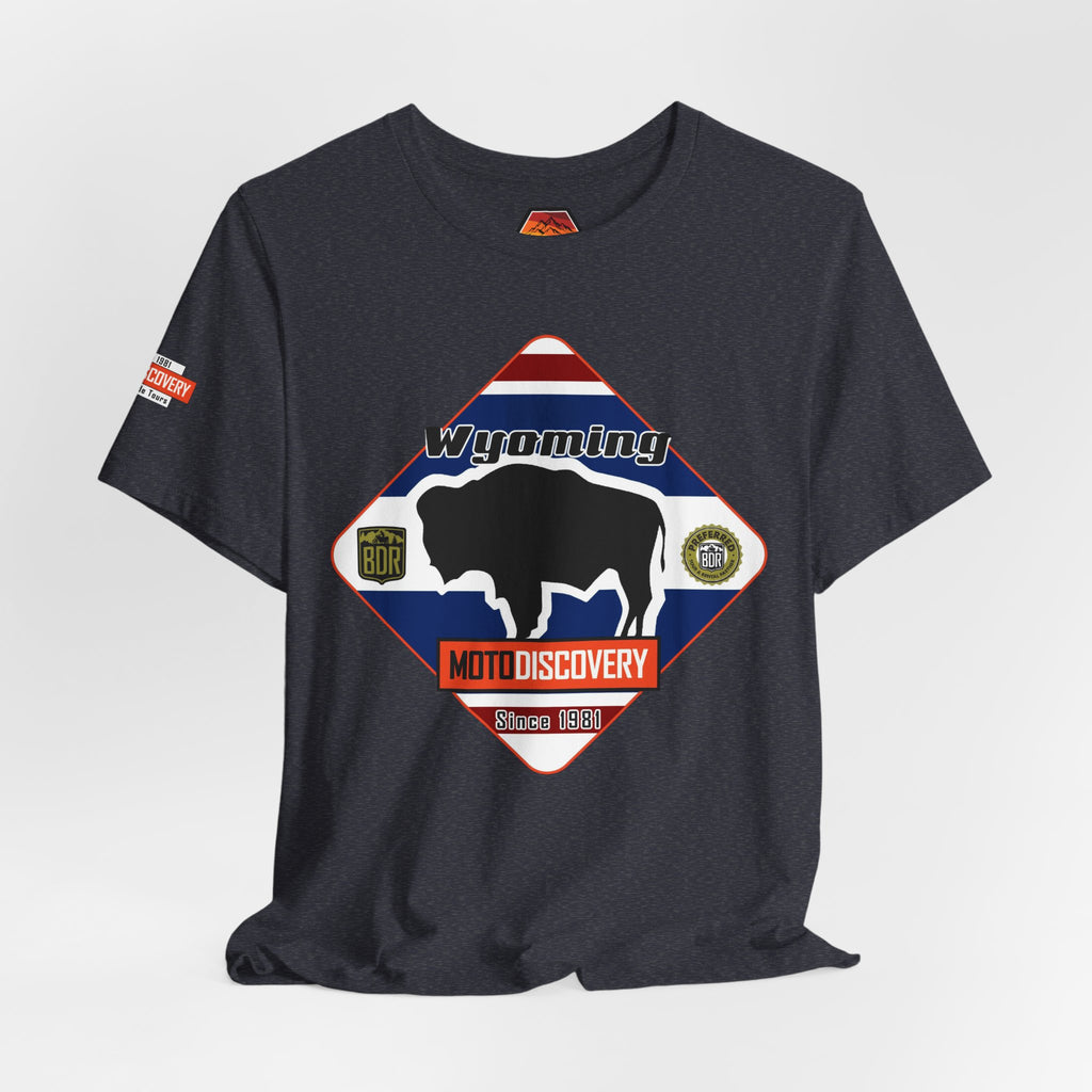 Wyoming BDR  Moto Discovery T‑Shirt — Cool Motorcycle Tee