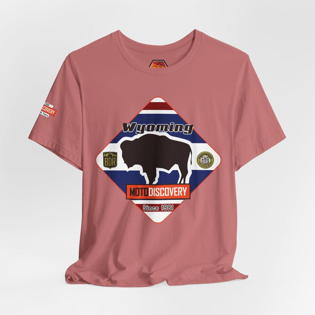 Wyoming BDR  Moto Discovery T‑Shirt — Cool Motorcycle Tee