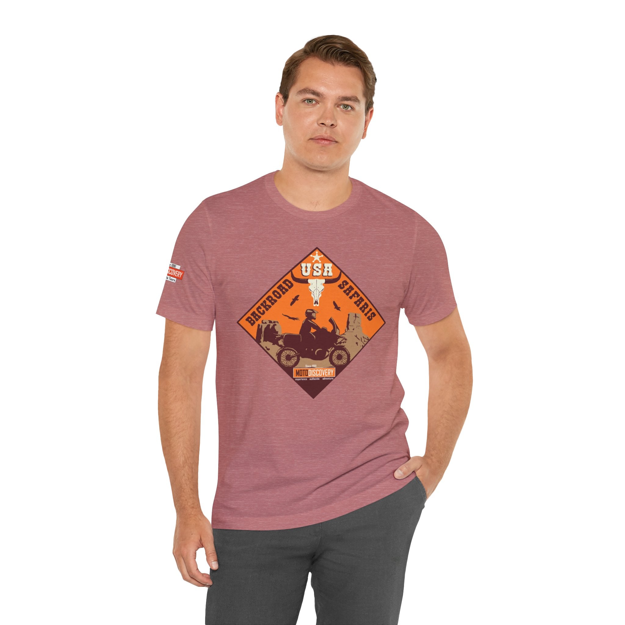 Backroad Safaris Tee — USA Off-Road Adventure Short Sleeve Shirt