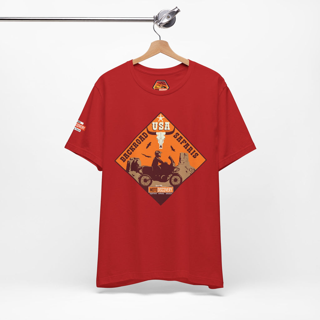 Backroad Safaris Tee — USA Off-Road Adventure Short Sleeve Shirt
