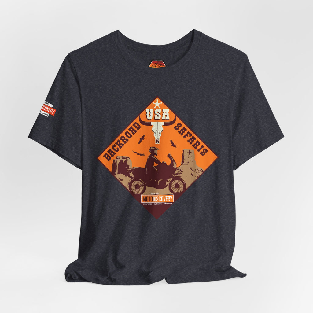 Backroad Safaris Tee — USA Off-Road Adventure Short Sleeve Shirt