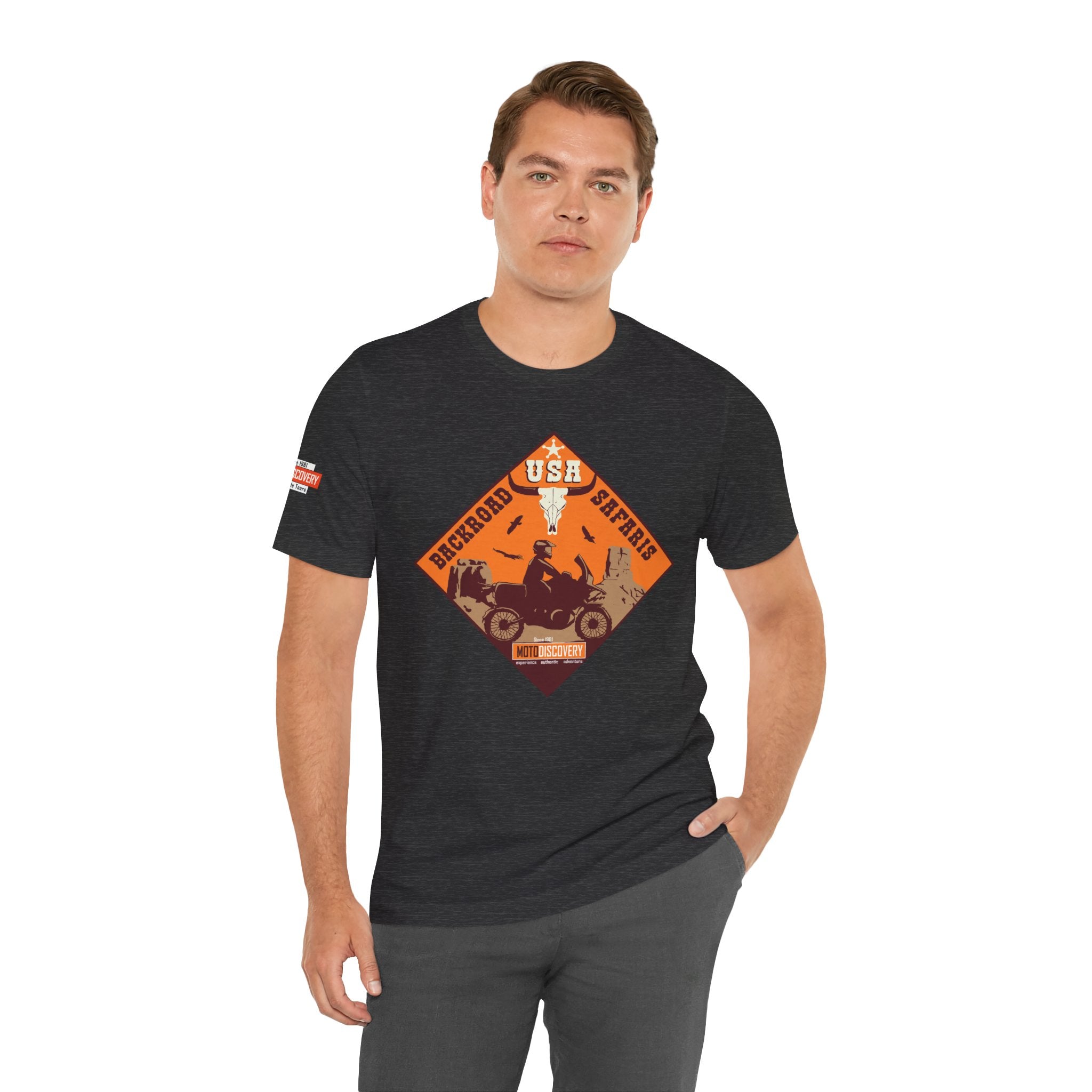 Backroad Safaris Tee — USA Off-Road Adventure Short Sleeve Shirt