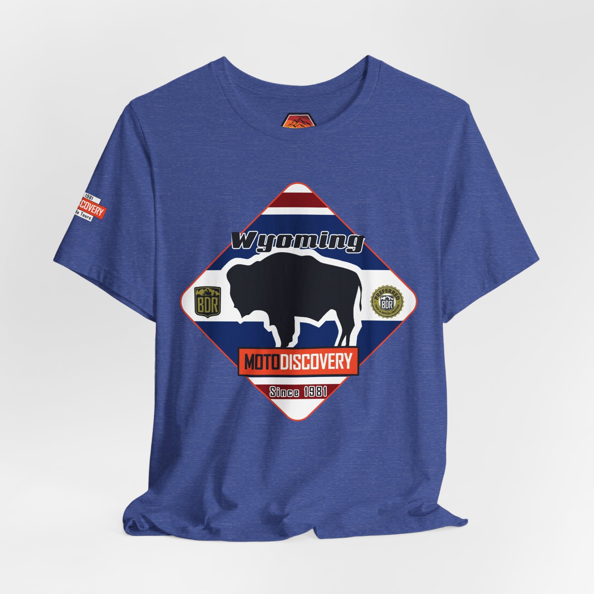 Wyoming BDR  Moto Discovery T‑Shirt — Cool Motorcycle Tee