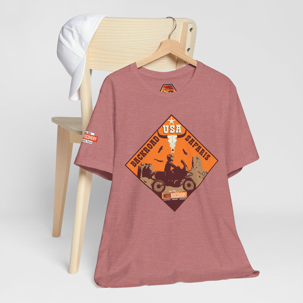 Backroad Safaris Tee — USA Off-Road Adventure Short Sleeve Shirt