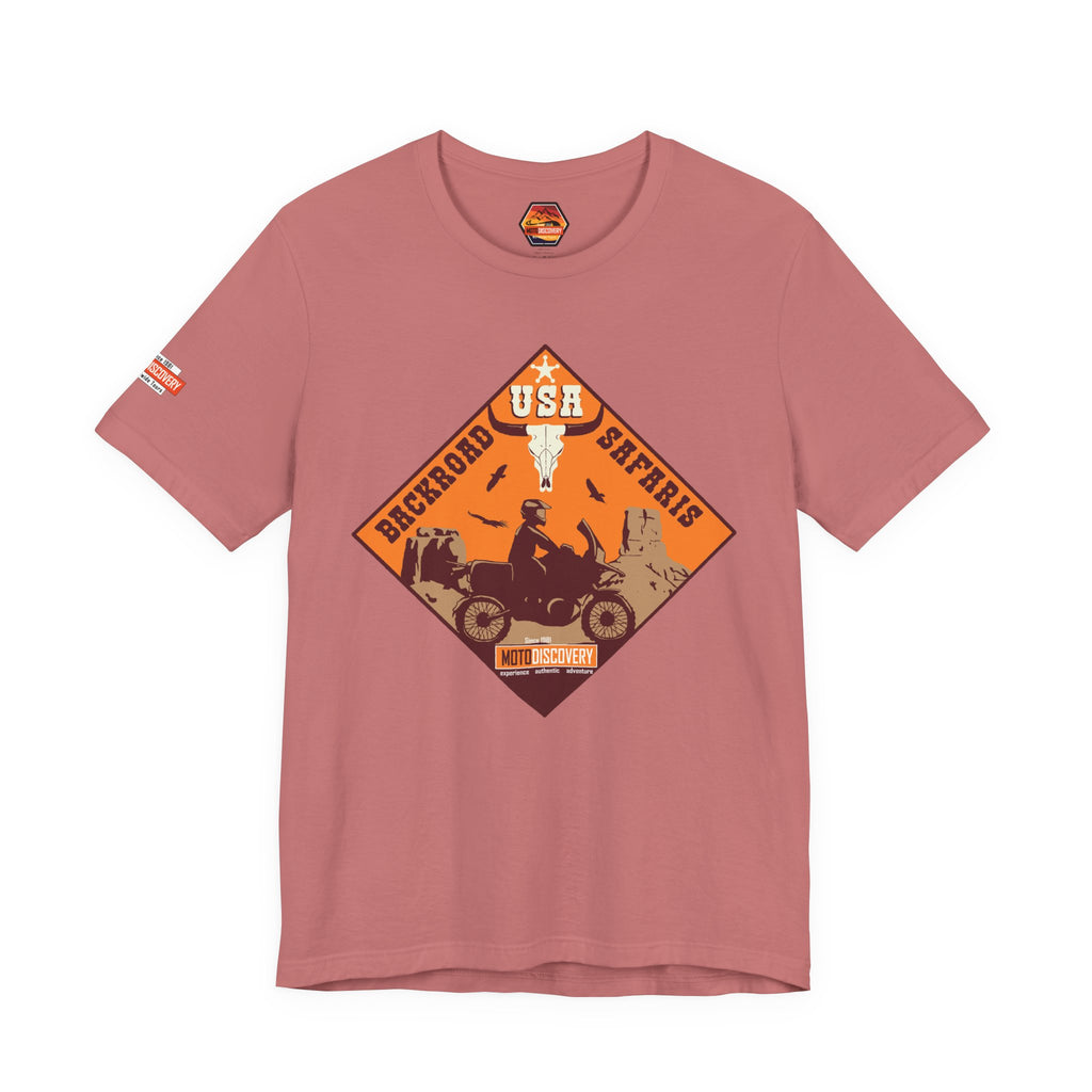 Backroad Safaris Tee — USA Off-Road Adventure Short Sleeve Shirt