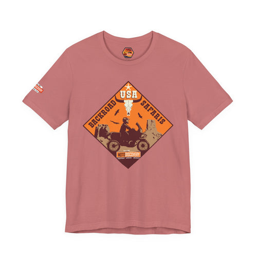 Backroad Safaris Tee — USA Off-Road Adventure Short Sleeve Shirt