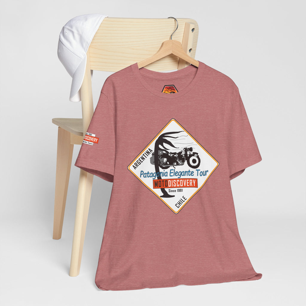 MotoDiscovery Patagonia Tour T-Shirt — 'Patagonia Elegante Tour' Motorcycle Rider Tee