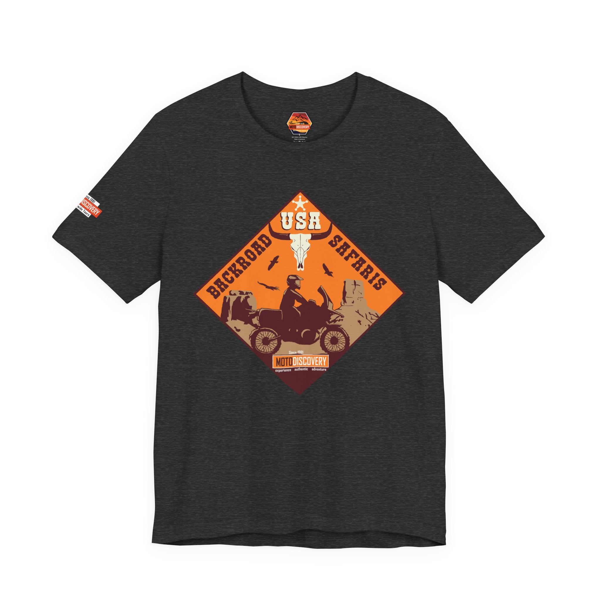 Backroad Safaris Tee — USA Off-Road Adventure Short Sleeve Shirt
