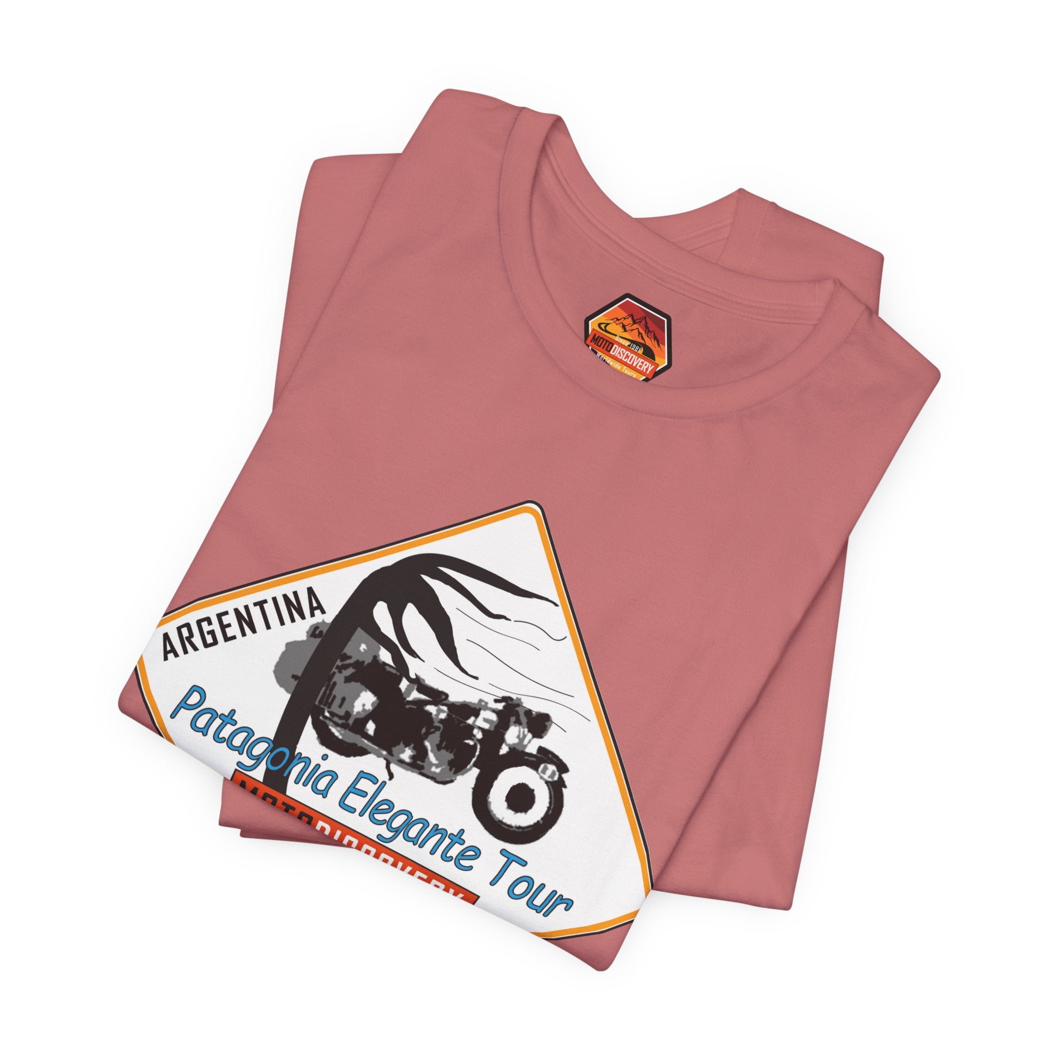 MotoDiscovery Patagonia Tour T-Shirt — 'Patagonia Elegante Tour' Motorcycle Rider Tee