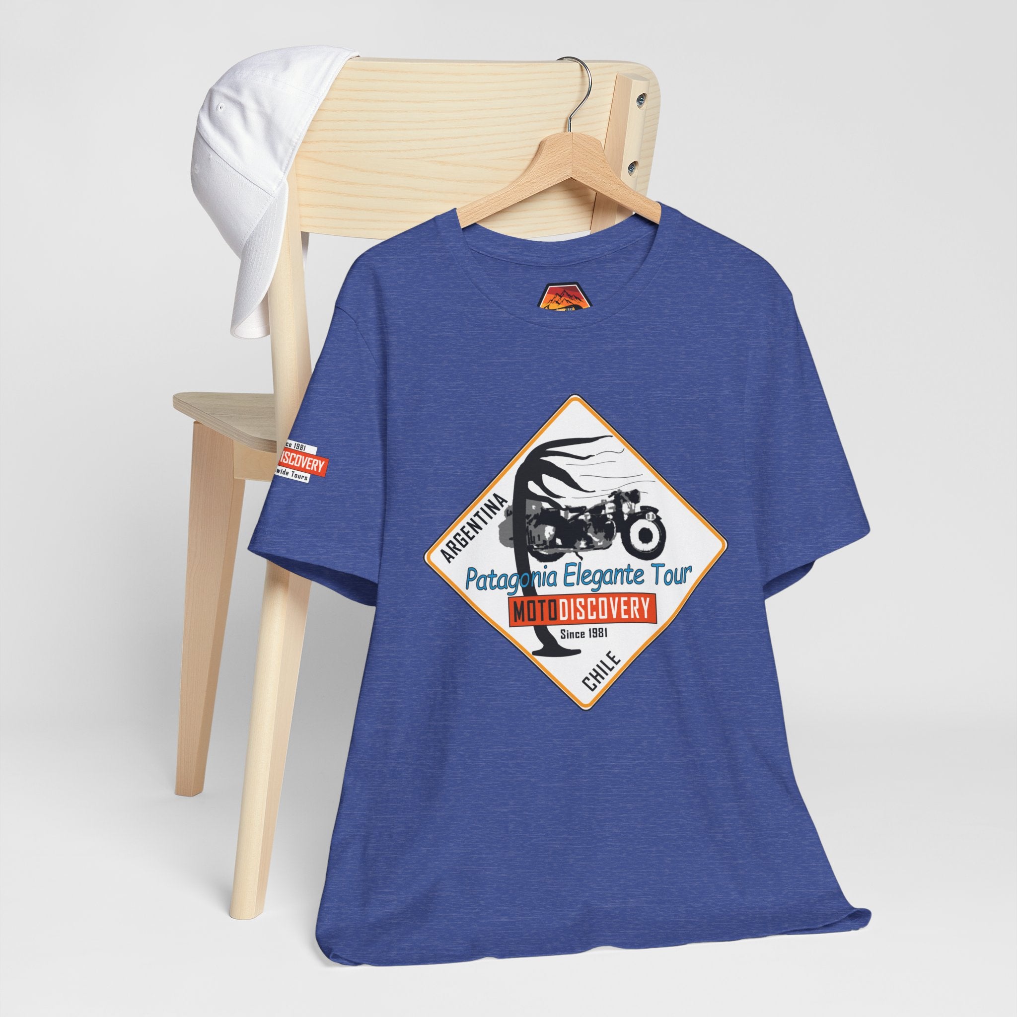 MotoDiscovery Patagonia Tour T-Shirt — 'Patagonia Elegante Tour' Motorcycle Rider Tee