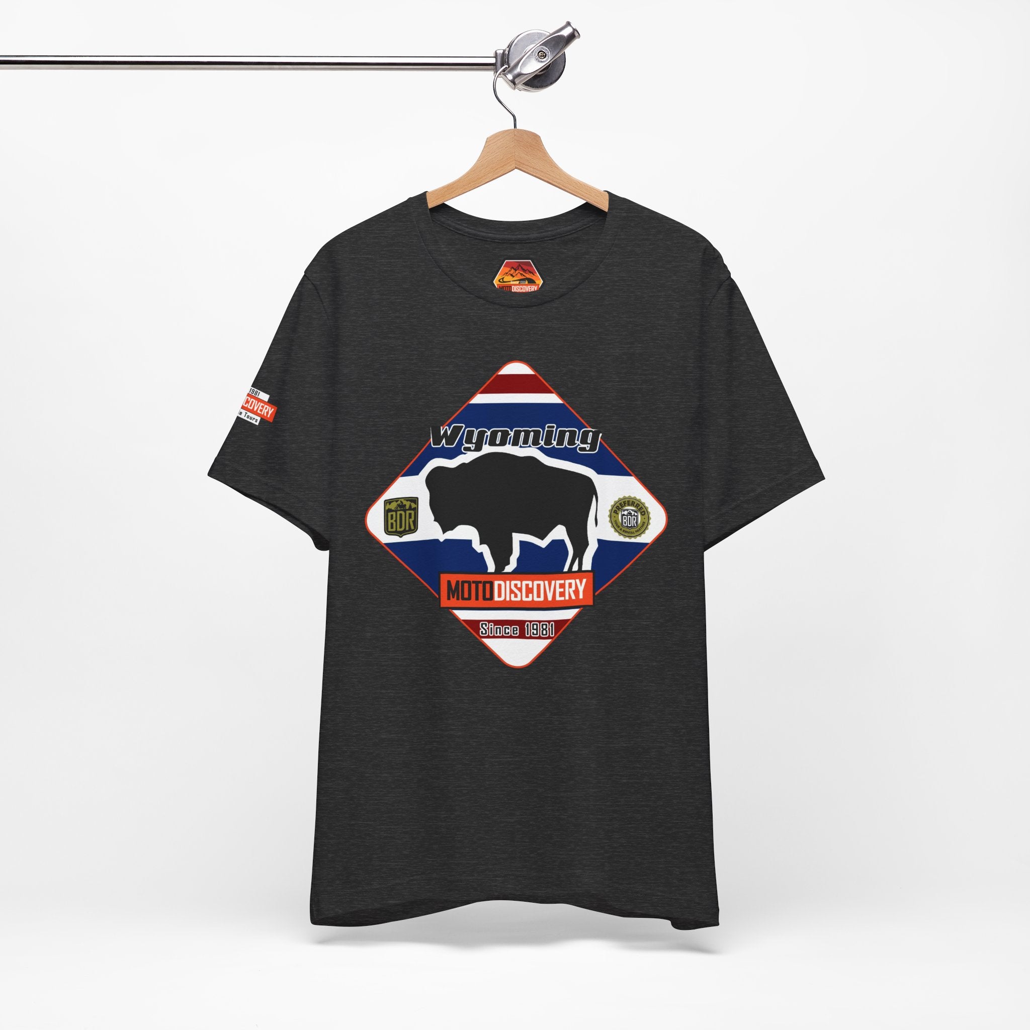 Wyoming BDR  Moto Discovery T‑Shirt — Cool Motorcycle Tee