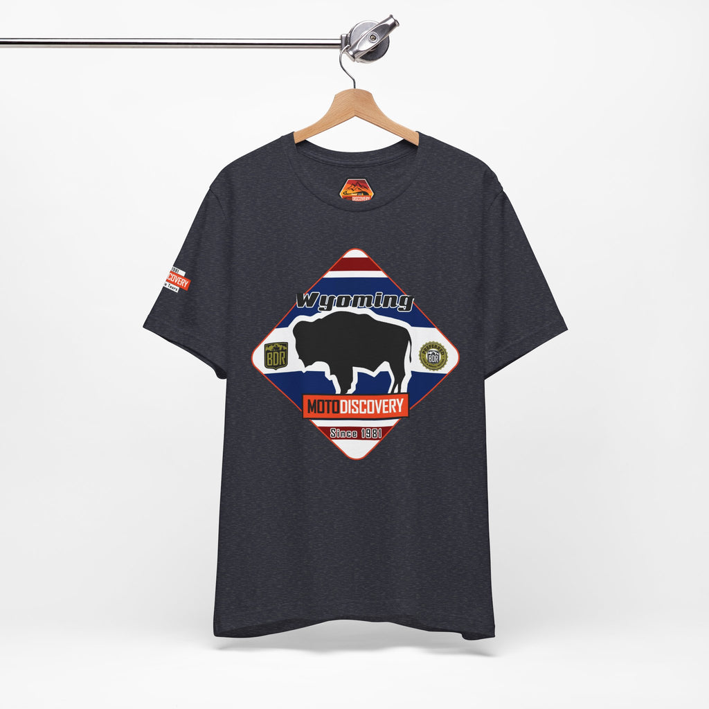 Wyoming BDR  Moto Discovery T‑Shirt — Cool Motorcycle Tee