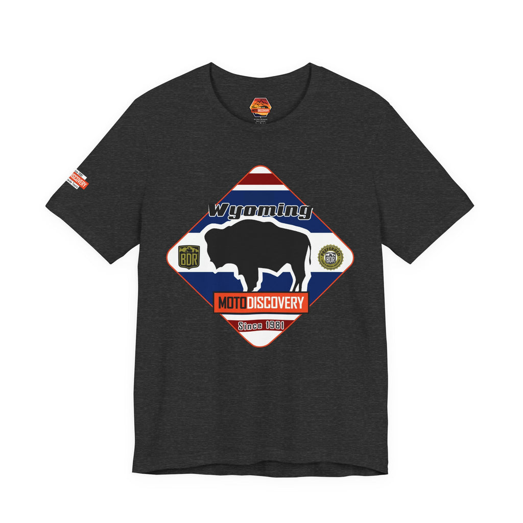 Wyoming BDR  Moto Discovery T‑Shirt — Cool Motorcycle Tee