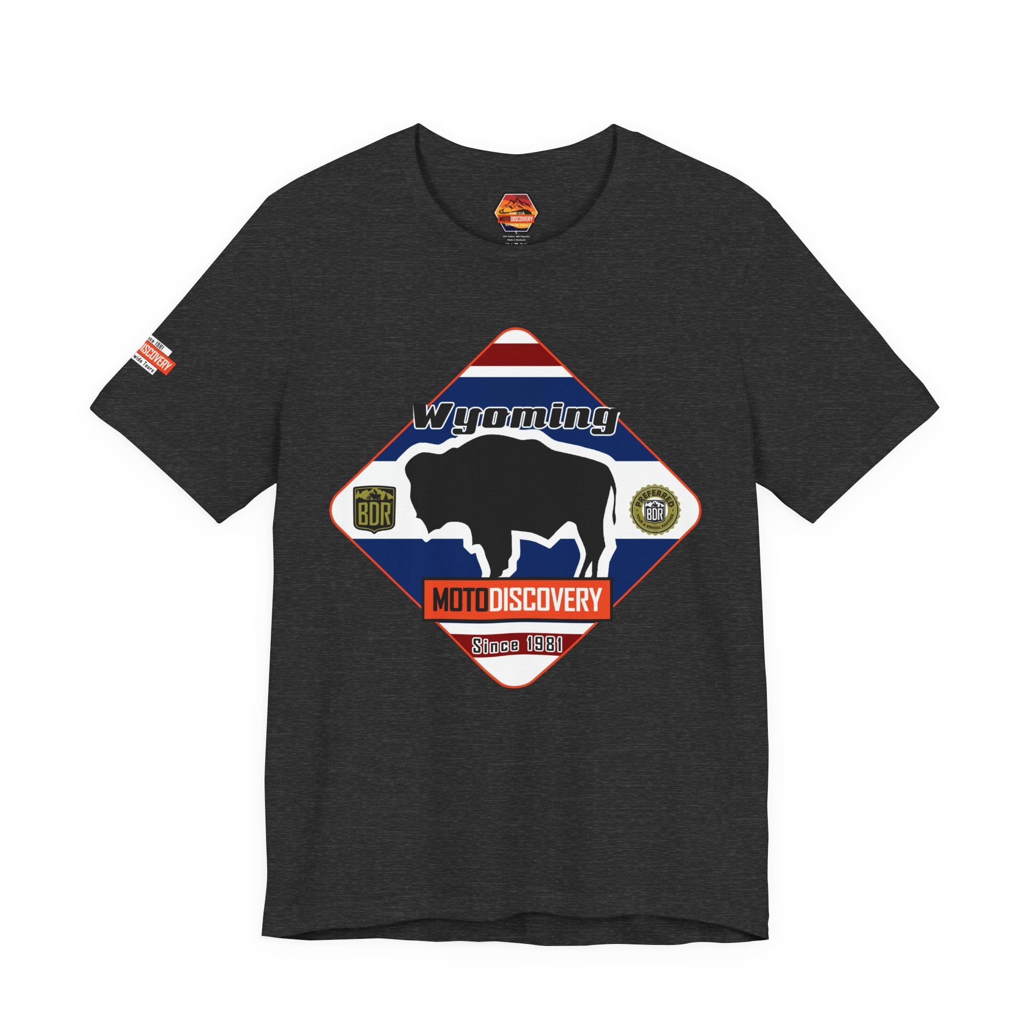 Wyoming BDR  Moto Discovery T‑Shirt — Cool Motorcycle Tee