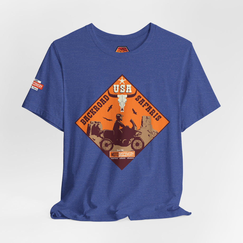Backroad Safaris Tee — USA Off-Road Adventure Short Sleeve Shirt