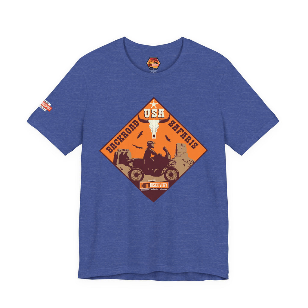 Backroad Safaris Tee — USA Off-Road Adventure Short Sleeve Shirt