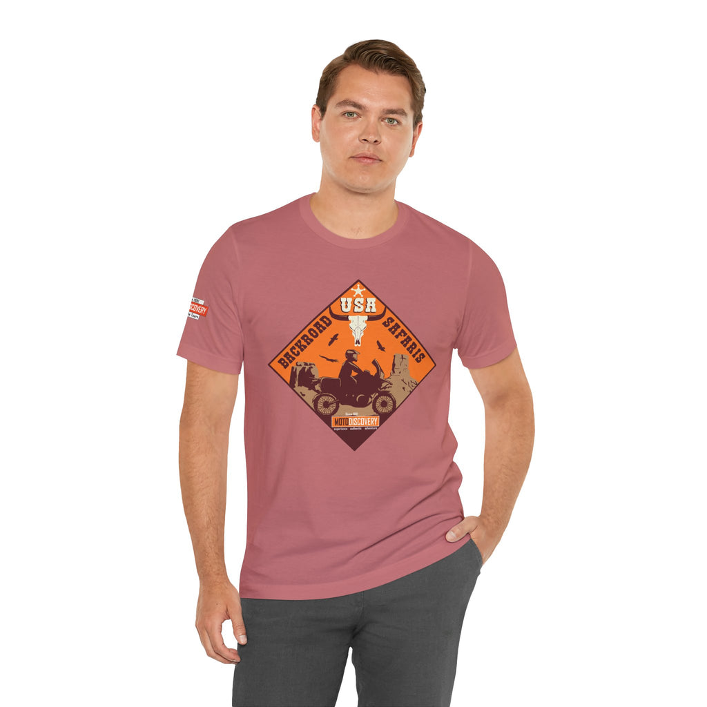 Backroad Safaris Tee — USA Off-Road Adventure Short Sleeve Shirt