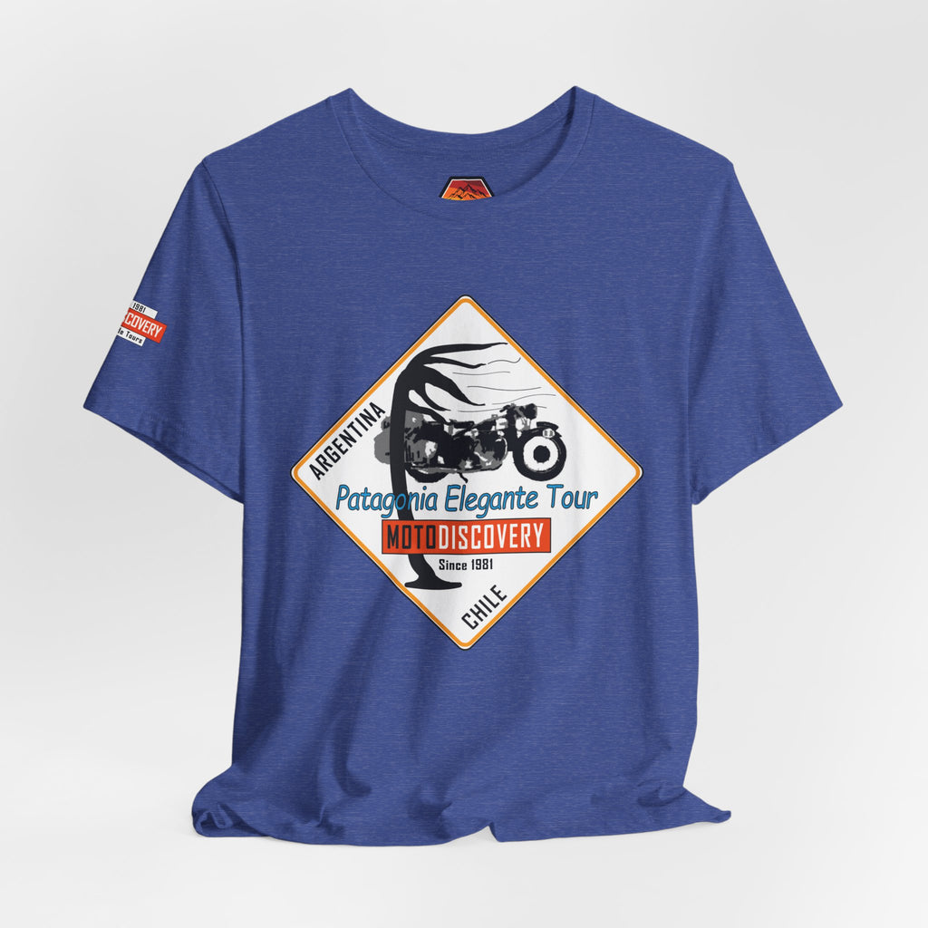 MotoDiscovery Patagonia Tour T-Shirt — 'Patagonia Elegante Tour' Motorcycle Rider Tee