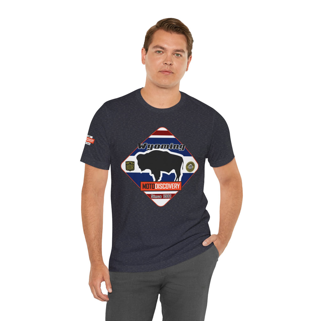 Wyoming BDR  Moto Discovery T‑Shirt — Cool Motorcycle Tee