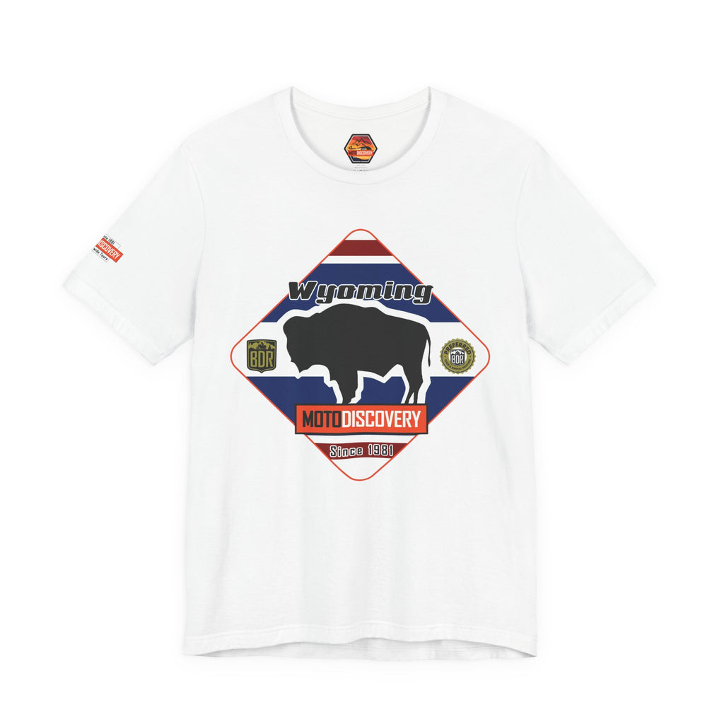 Wyoming BDR  Moto Discovery T‑Shirt — Cool Motorcycle Tee