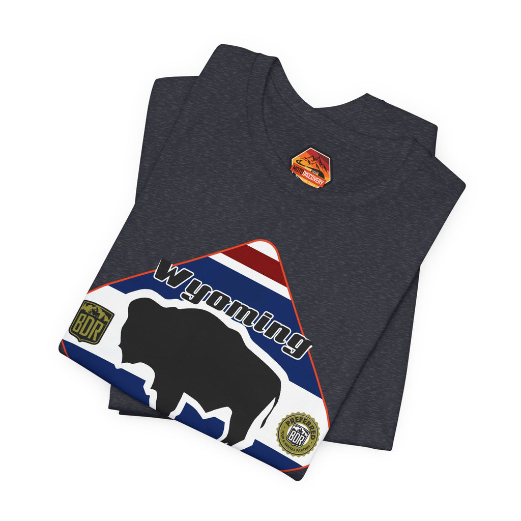 Wyoming BDR  Moto Discovery T‑Shirt — Cool Motorcycle Tee