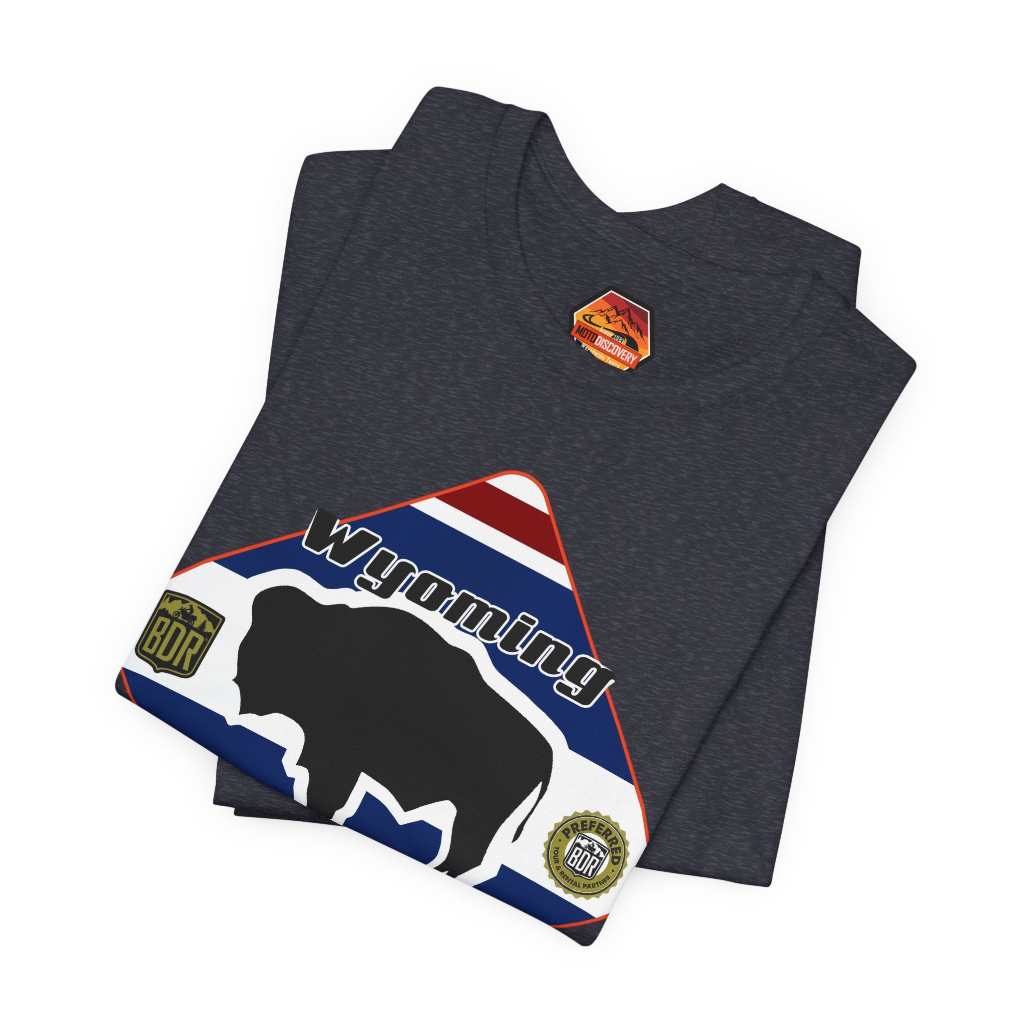 Wyoming BDR  Moto Discovery T‑Shirt — Cool Motorcycle Tee