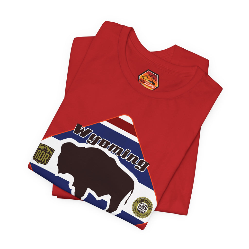 Wyoming BDR  Moto Discovery T‑Shirt — Cool Motorcycle Tee